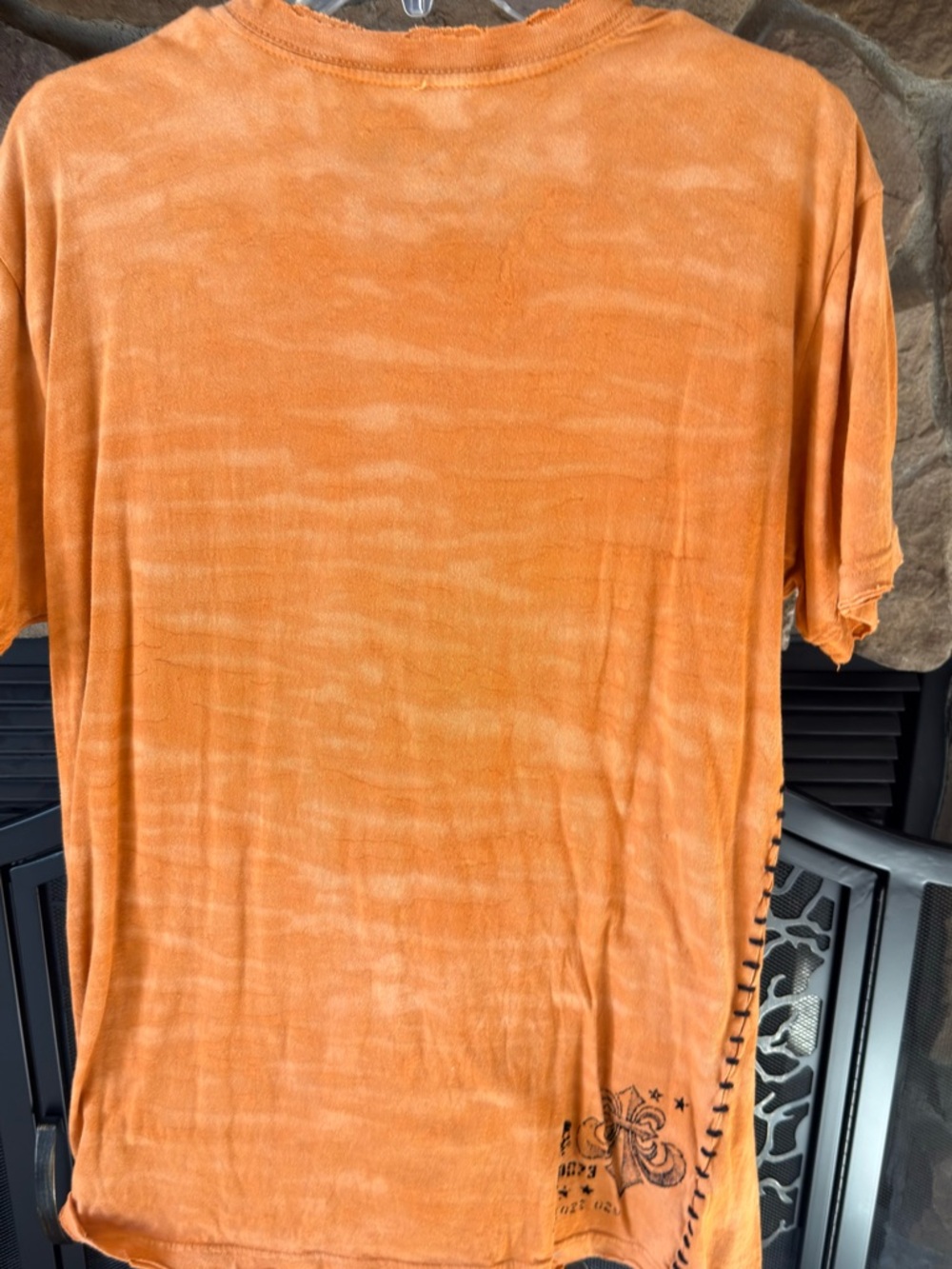 Affliction Orange Short-Sleeve Crest Graphic Tee - Picture 10 of 11